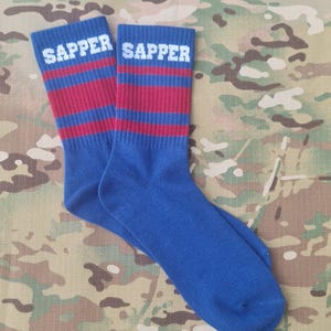 Calcetines SAPPER - El Cuerpo de Ingenieros Reales CRE - calcetines de algodón - calcetines novedosos en colores del regimiento - RE