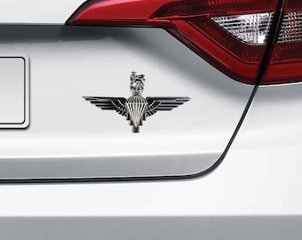 Regimiento de Paracaidistas - Fuerzas Aerotransportadas Británicas - ABS cromado 3D para automóvil/coche/camión/calcomanía/logotipo