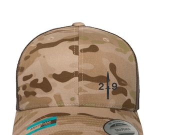 29 commando cdo dagger (two-nine) surf cap Hat Flexfit yupoong Camouflage snapback stretch USA Trucker Black emb