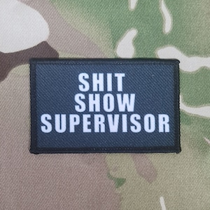 Distintivo patch da 50 x 80 mm - toppa morale - tacti-cool - tattico - Supervisore dello spettacolo di merda