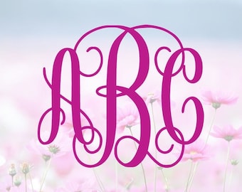 Interlocking Vine Monogram SVG, Alphabet Letters SVG, Monogram Font, SVG Cutting Fonts, Svg File, Svg files for silhouette