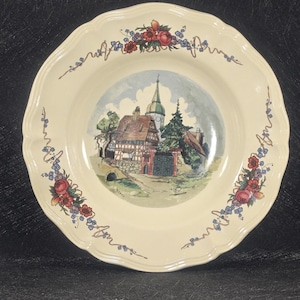 Vintage Sarreguemines Obernai Soup Plate Farm House  Kitchen Decor French Country Decor