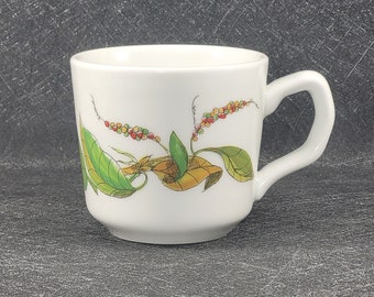 RARE Pillivuyt France Mug Poivre (Pepper) Decor Porcelain