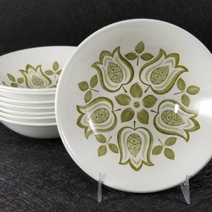 Set of 4 Vintage J&G Meakin Tulip Time Ironstone Soup Cereal Bowl England