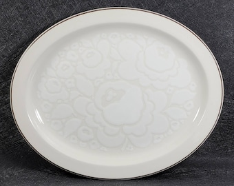 Vintage Midwinter Stonehenge Winter Oval Serving Platter Dish 12"  England