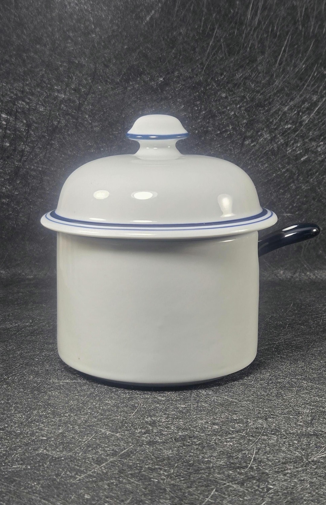 Vintage Dansk Christianshavn Blue Bistro Jam/jelly&lid With Spoon