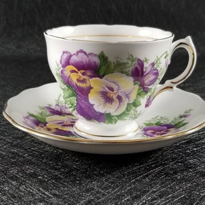 Royal Vale Footed Cup And Saucer Fine Bone China Made in England