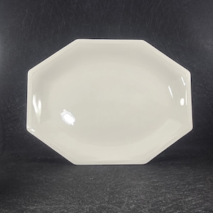 Vintage Johnson Bros Heritage White Ironstone Oval Serving  Platter 13&quot; Made in England