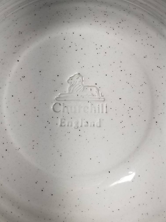 Set of 3 Vintage Churchill Coupe Soup Cereal Bowls Speckled