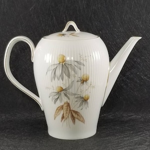 Vintage Thomas Rosenthal Coffee Pot Wildflowers 1.5L Made in  Germany in 1970&#39;s
