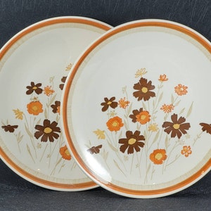 2 Vintage Cavalier Jeannette Sunshine Dinner Plates 10&quot; USA
