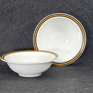2 Midcentury Thomas Rosenthal Scandic Coupe Soup Cereal Bowls Design by Hertha Bengtson Germany