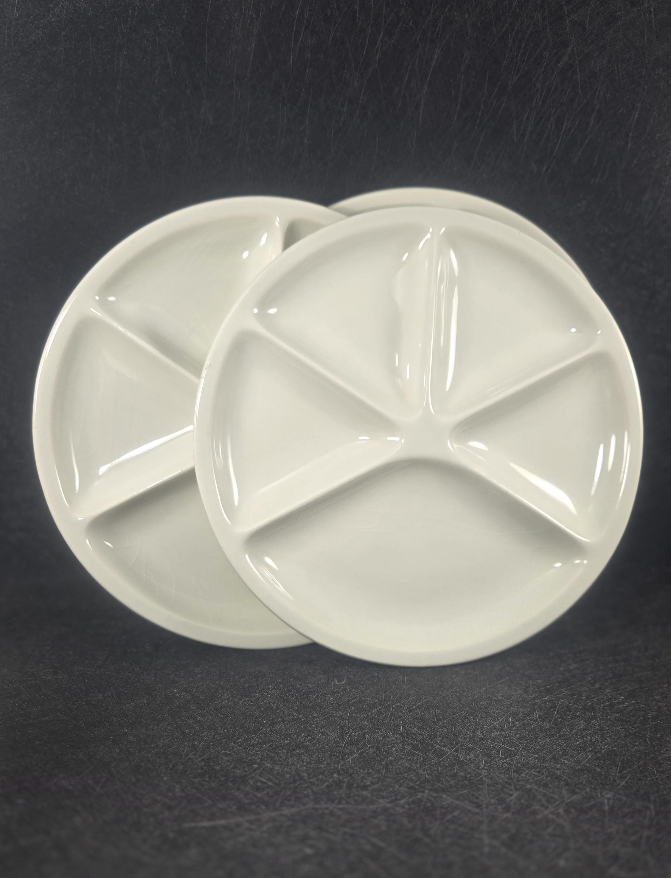 Vintage Le Creuset France Divided Serving Fondue Grill Plates