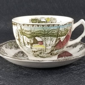 Johnson Bros The Friendly Village &#39;The Ice House&#39; Cup & Saucer