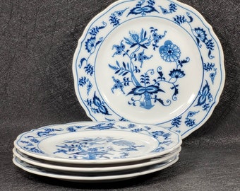 4 Vintage Blue Danube by Blue Danube Bread And Butter Plates 6 3/4" Japan
