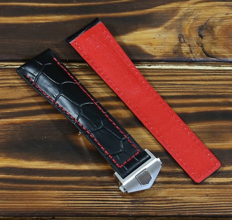 Tag Heuer Carrera leather watch strap Size strap 20mm 22mm Etsy