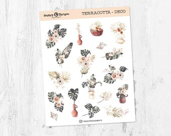Terracotta - Deco Stickersheet | Planner, Bullet Journal Stickers