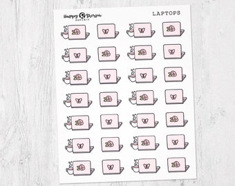 Laptops - 28 cute planner stickers
