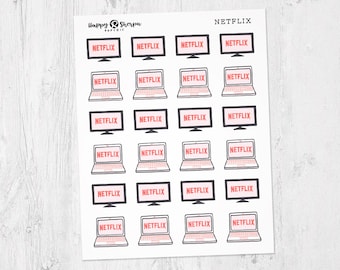 Netflix - 24 cute planner stickers