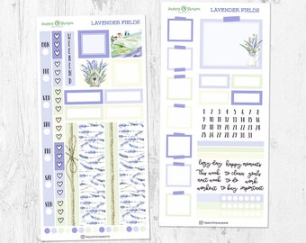 Lavender Fields - Hobo weeks sticker kit