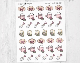 In my garden - 38 cute doodle planner stickers