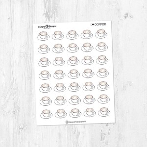 Amo el café: 35 lindas pegatinas para agenda