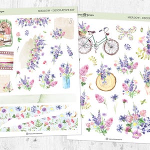 Prado - Kit de pegatinas decorativas para planificador, pegatinas para bullet journal