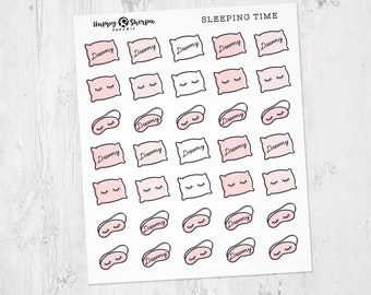 Sleeping Time - 35 cute doodle sleeping planner stickers