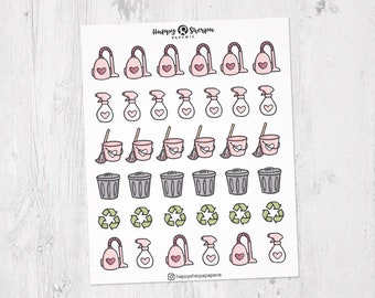 Chores - 37 cute doodle planner stickers