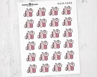 Hair Care - 24 cute doodle planner stickers