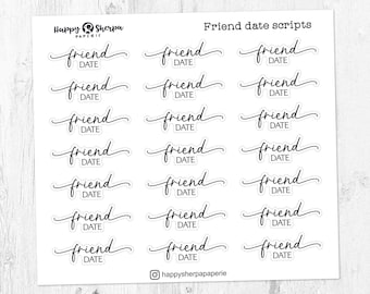 Guiones de citas de amigos - Pegatinas decorativas del planificador frustrado