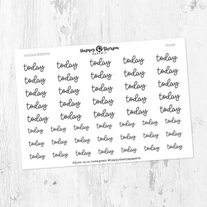 Today - Autocollants manuscrits pour agenda