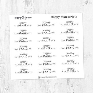 Happy Mail Scripts - Stickers décoratifs avec feuille d'agenda