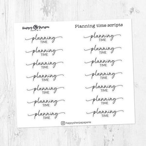 Planningstijdscripts - verijdelde planner-decostickers