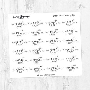Post Run Scripts - Folierade Planner Deco-klistermärken