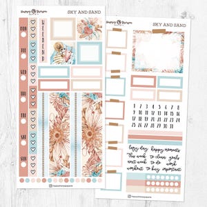 Sky and Sand - Hobonichi weeks sticker kit