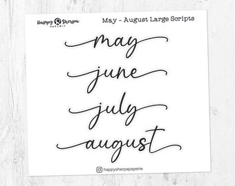 Grandes guiones de mayo-agosto - Foiled Planner Deco Stickers