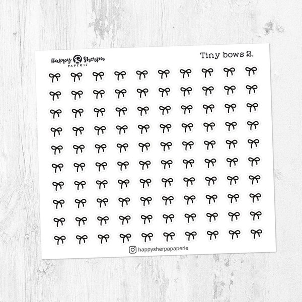 Tiny Bows 2. - Foiled Deco Planner Stickers