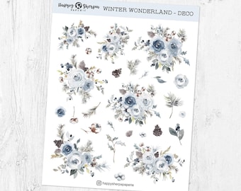 Winter Wonderland - Deco Stickersheet | Planner, Bullet Journal Stickers