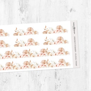 Estate perfetta - Finiture floreali - Foglio adesivo decorativo / Planner, adesivi Bullet Journal