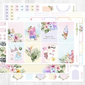 Salty - Silver Foil - Planner sticker kit (5 sheets) - for Happy Planner and standard vertical planners