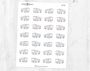 Bus - 28 cute doodle planner stickers
