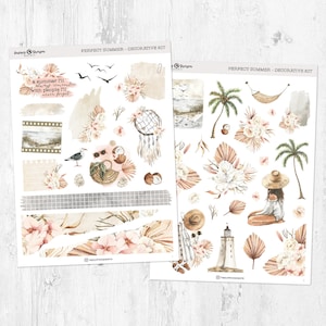 Perfect Summer: decoratieve stickerkit | Planner, Bullet Journal-stickers