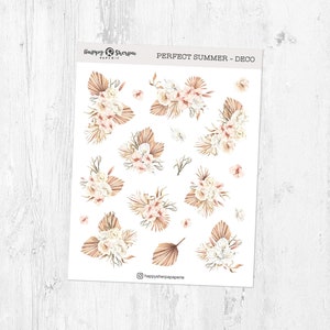 L'été parfait - Feuille d'autocollants déco | Agenda, Stickers Bullet Journal