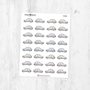Car - 32 cute doodle planner stickers