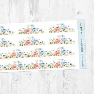 Spring Breeze - Floral Trims - Deco Stickersheet | Planner, Bullet Journal Stickers
