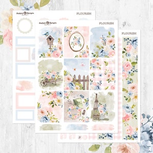Flourish - Plannerstickerset (5 vellen) - voor standaard verticale planners