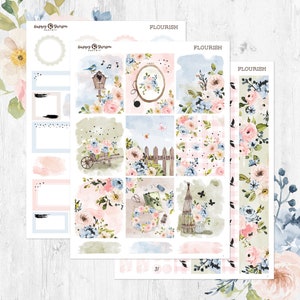 Flourish - Gold Foil - Planner sticker kit (5 sheets) - for standard vertical planners