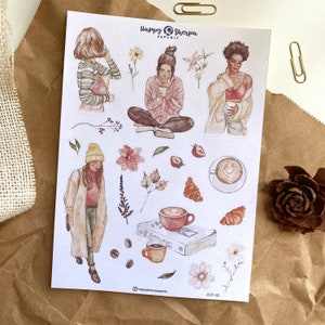 Coffee Love - Foglio adesivi decorativi 2. / Planner, adesivi Bullet Journal