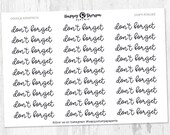 Don't Forget Handwritten Script Planner Stickers - Etsy
